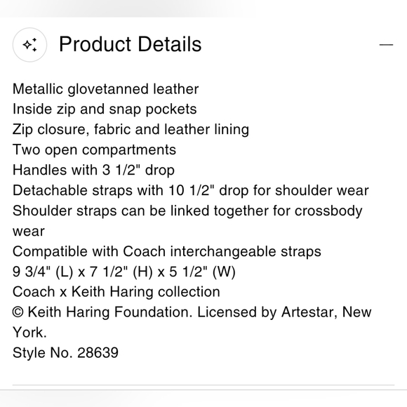 Coach×Keith Haring 25 Rogue sequined Heart Handbag - Picture 16 of 16